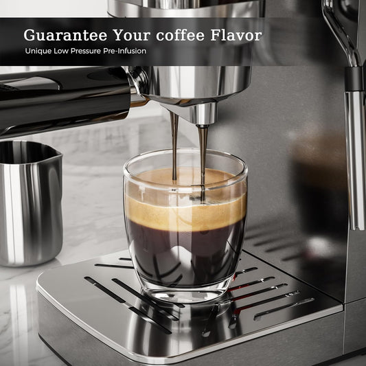 Cafetera expreso Kismile de 20 bares con vaporizador de leche CM8032