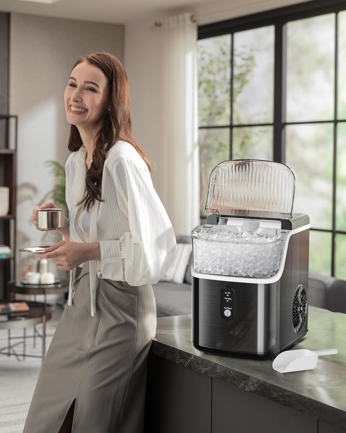 Máquina de hielo para encimera Kismile Nugget Z5815NB