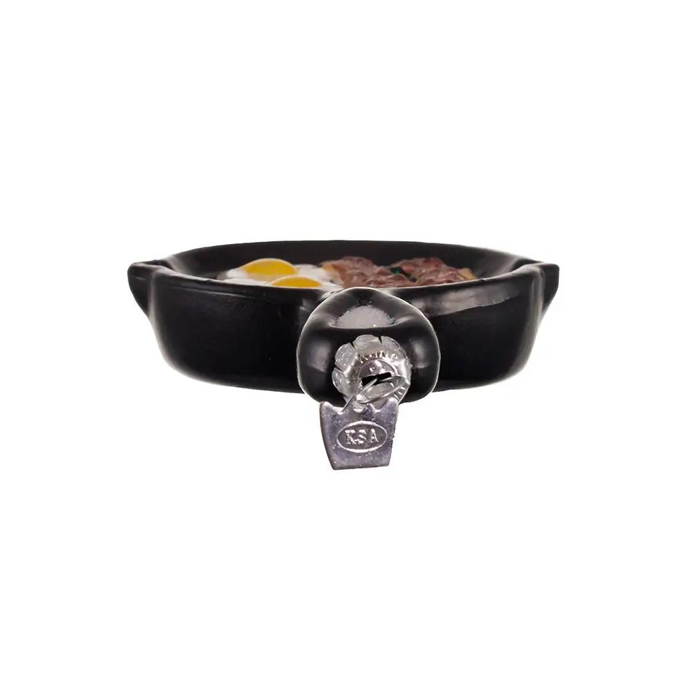 Frying Pan Glass Ornament, black with eggs and bacon, The Country Christmas Loft on Tampa Home & Garden Store