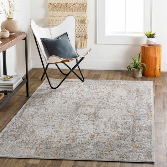 Kolin Textured Luxe Area Rug light gray beige woven texture on Tampa Home & Garden Store