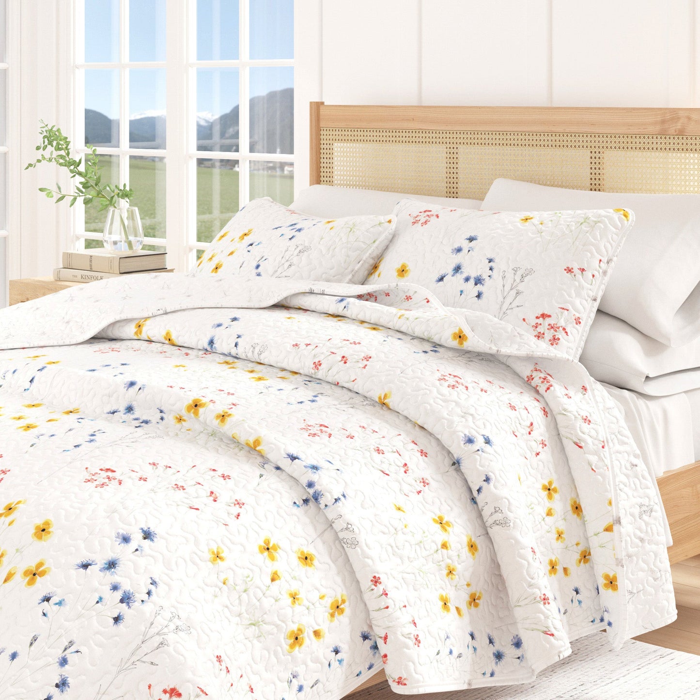Vibrant Wildflower Quilt Set For The Bedroom