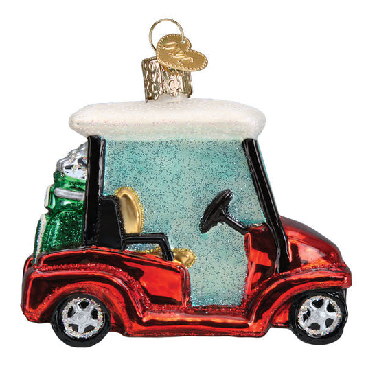 Golf Cart Glass Ornament - Tampa Home & Garden Store