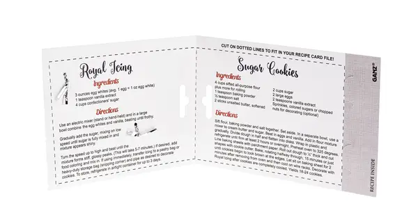 Heart-shaped stainless steel cookie cutter packaging with fold-out recipe cards on Tampa Home & Garden Store