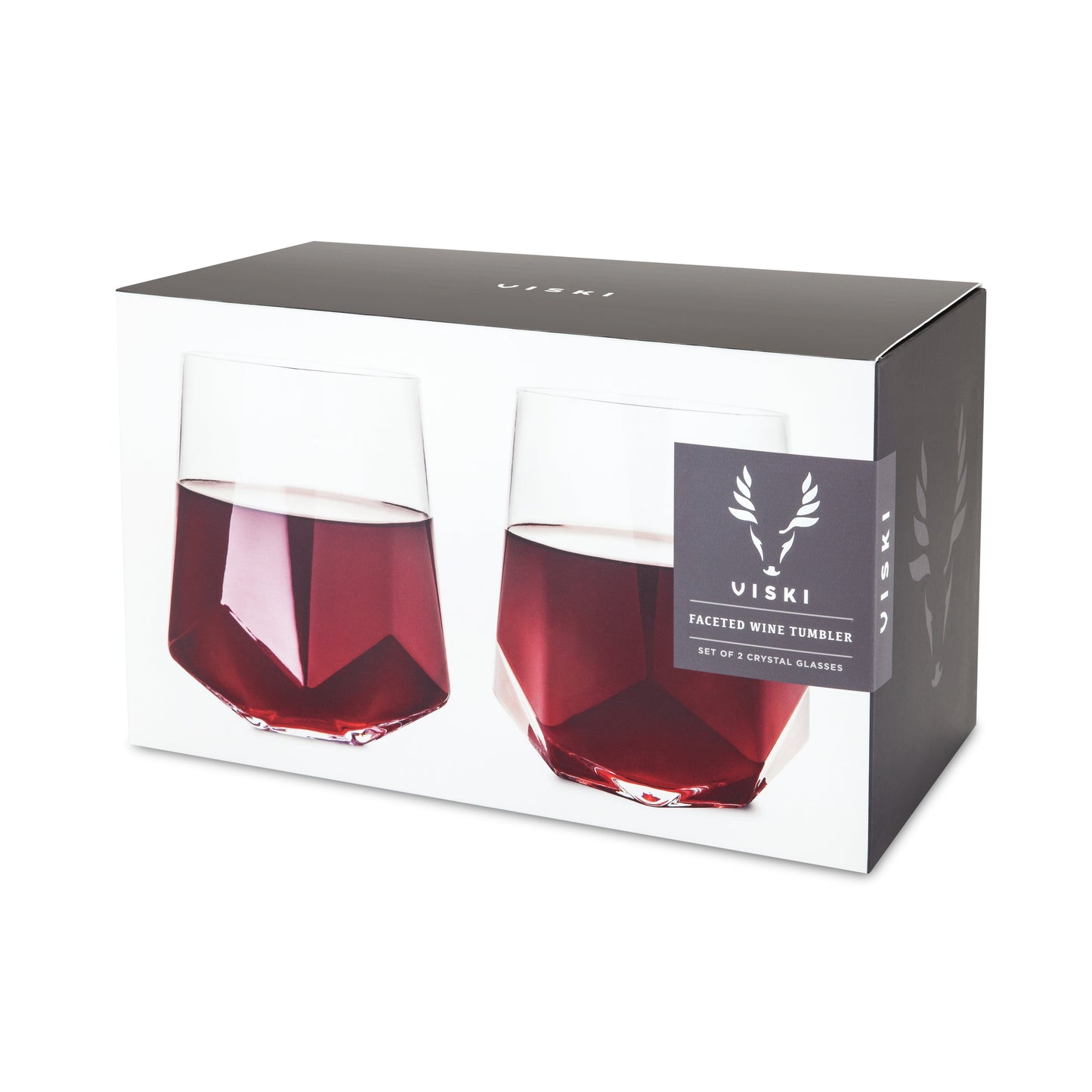 Faceted Crystal Wine Glasses and Star Base