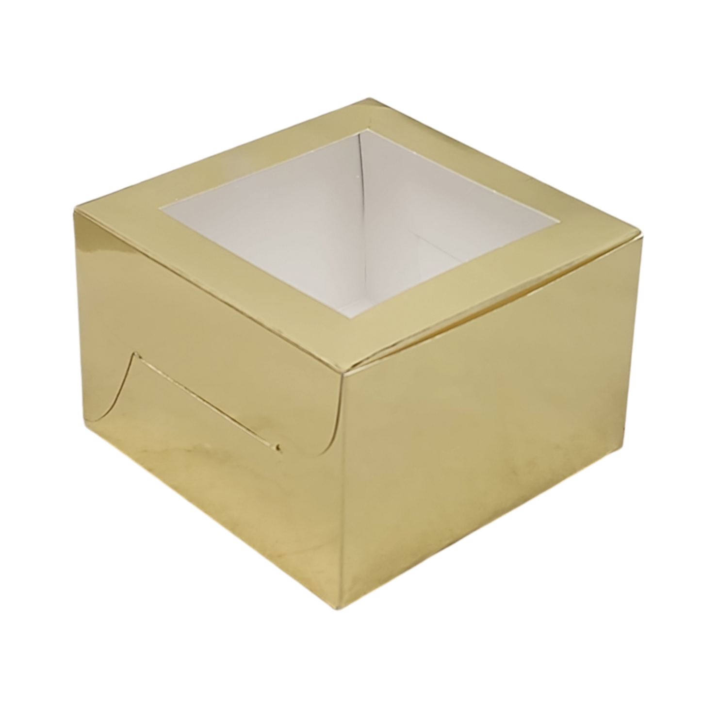 Caja de galletas cuadrada - Paquete de 2 - Dorada