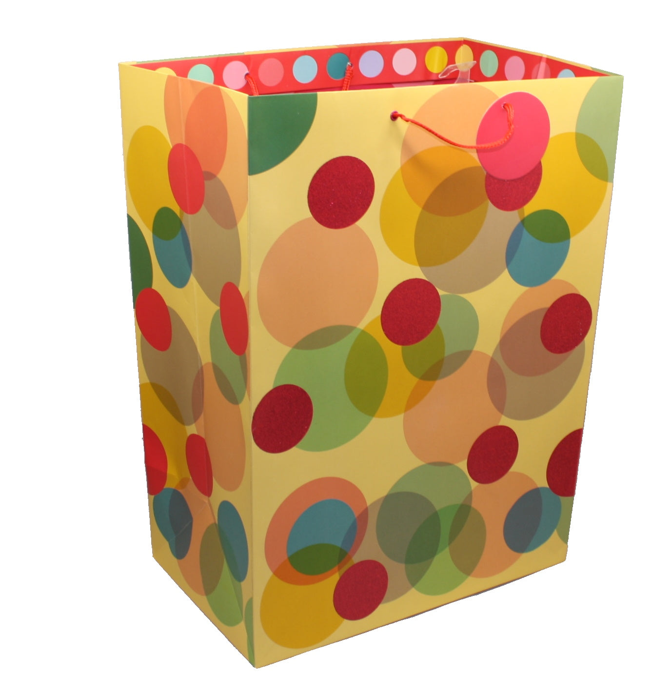 Sac cadeau géant à pois joyeux