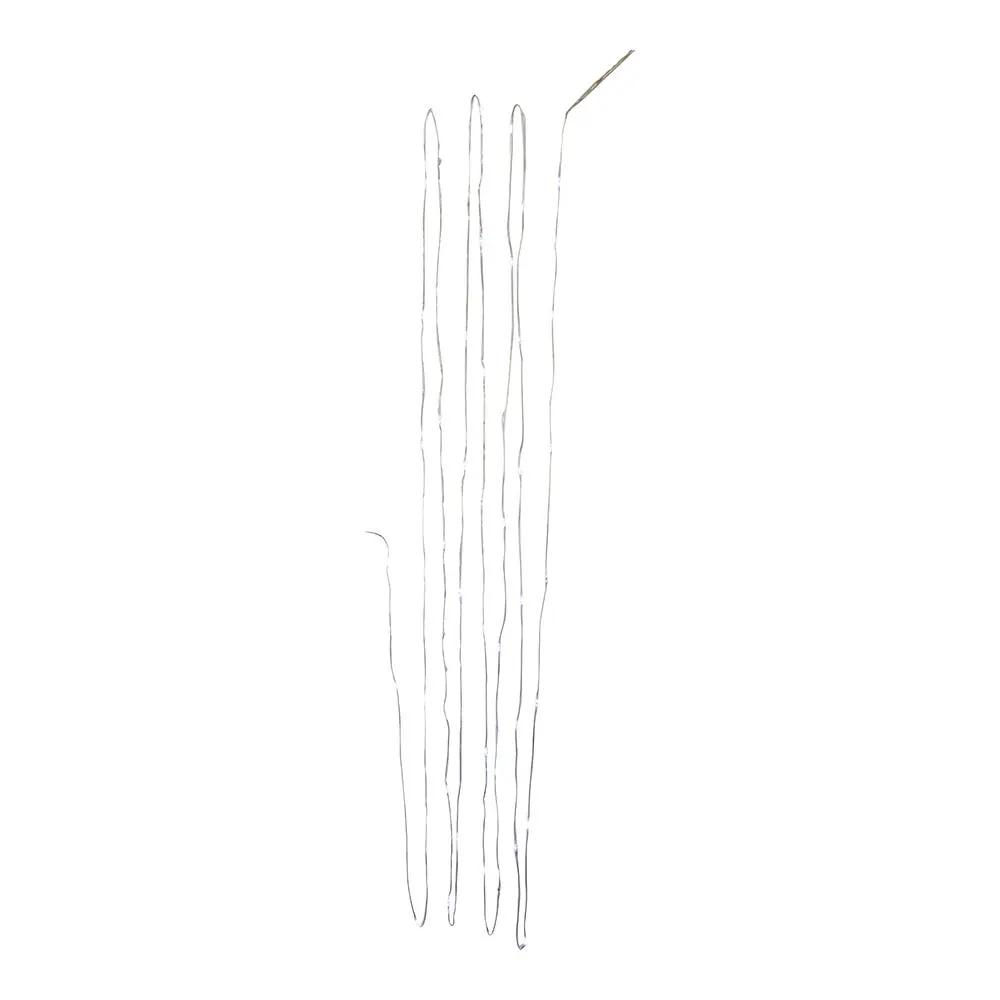 19' Battery Operated 50-Light Cool White Soft Twinkle Fairy LED Silver Wire Light Set - Tampa Home & Garden Store