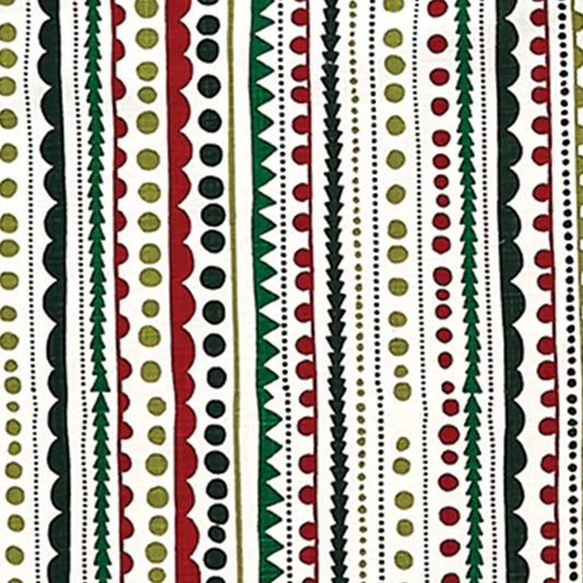 Tree skirt Festive Jingle Jangle with red green gold stripe motif by The Country Christmas Loft on Tampa Home & Garden Store