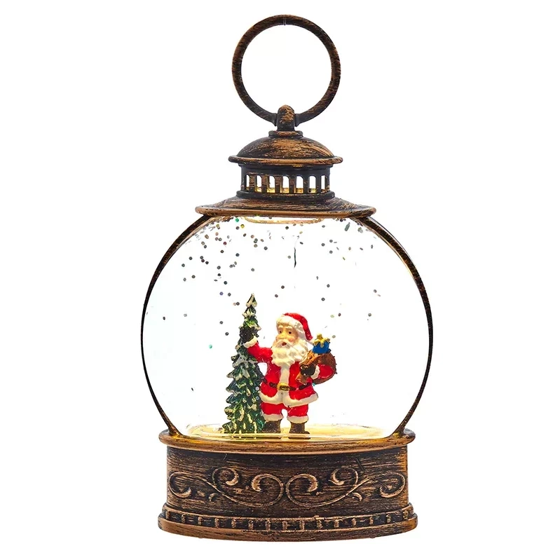 Lanterne globe lumineux - Père Noël - 12,5 cm