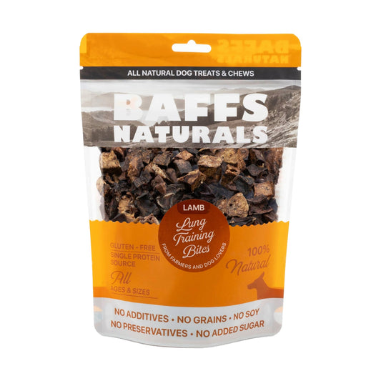 BAFFS NATURALS Lamb Lung Training Bites – All-Natural, Protein-Packed Dog Treats (7oz Bag) - Tampa Home & Garden Store