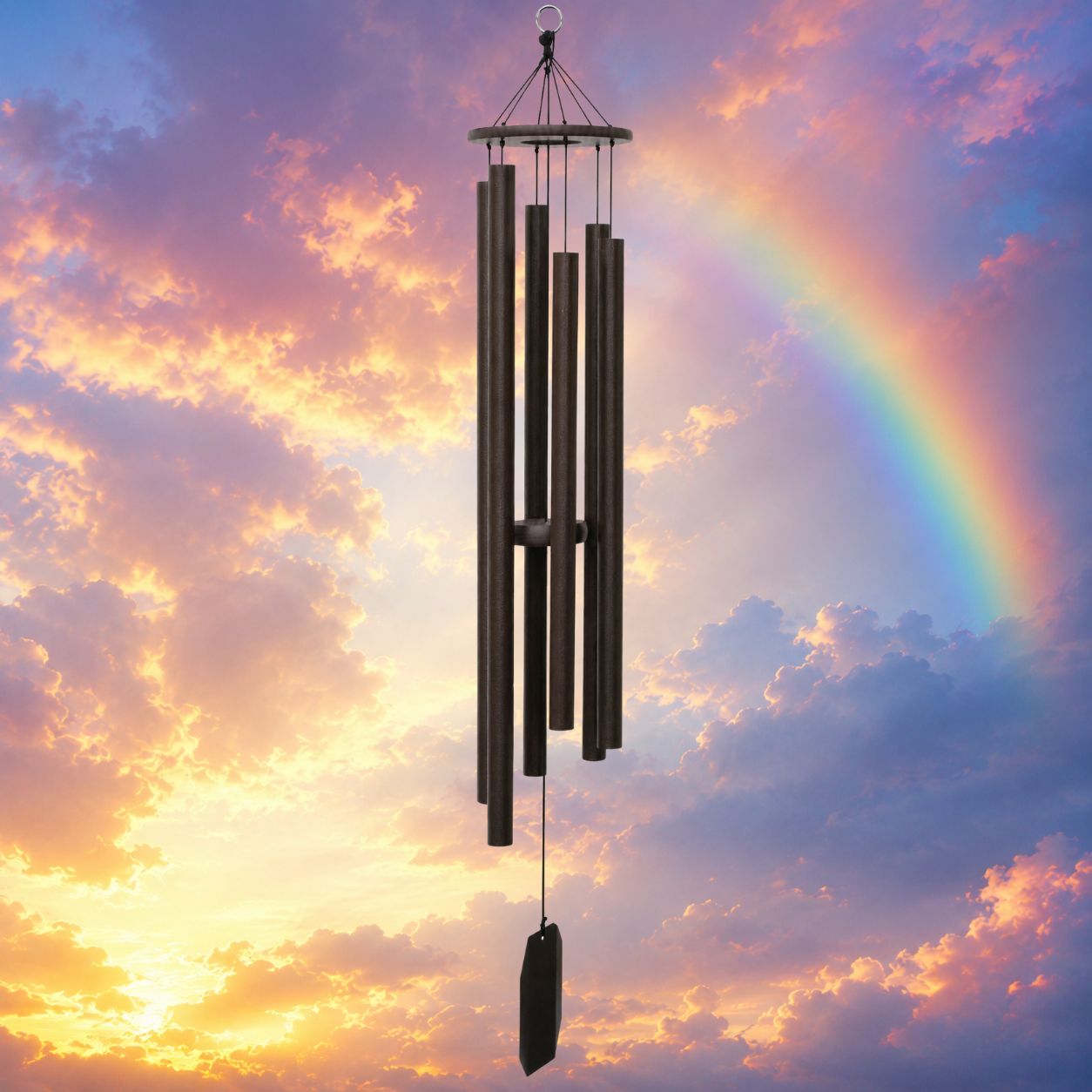 Handcrafted Amish Biblical Bells Wind Chimes, dark metal chimes by Perfect Pitch Chimes on Tampa Home & Garden Store