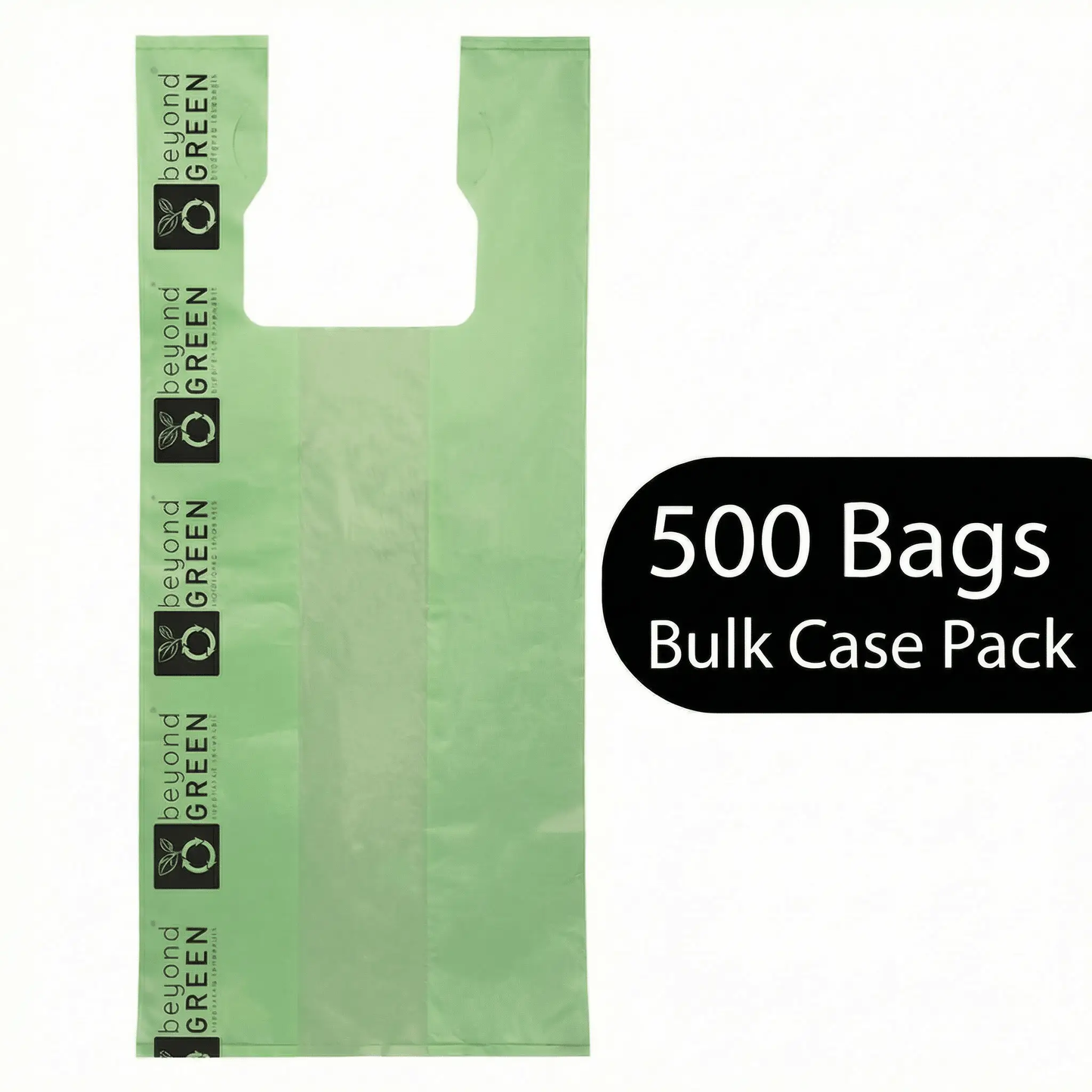 BeyondGreen biotech large tear-resistant multi-purpose bags, USA-made, 500-bag bulk pack on Tampa Home & Garden Store