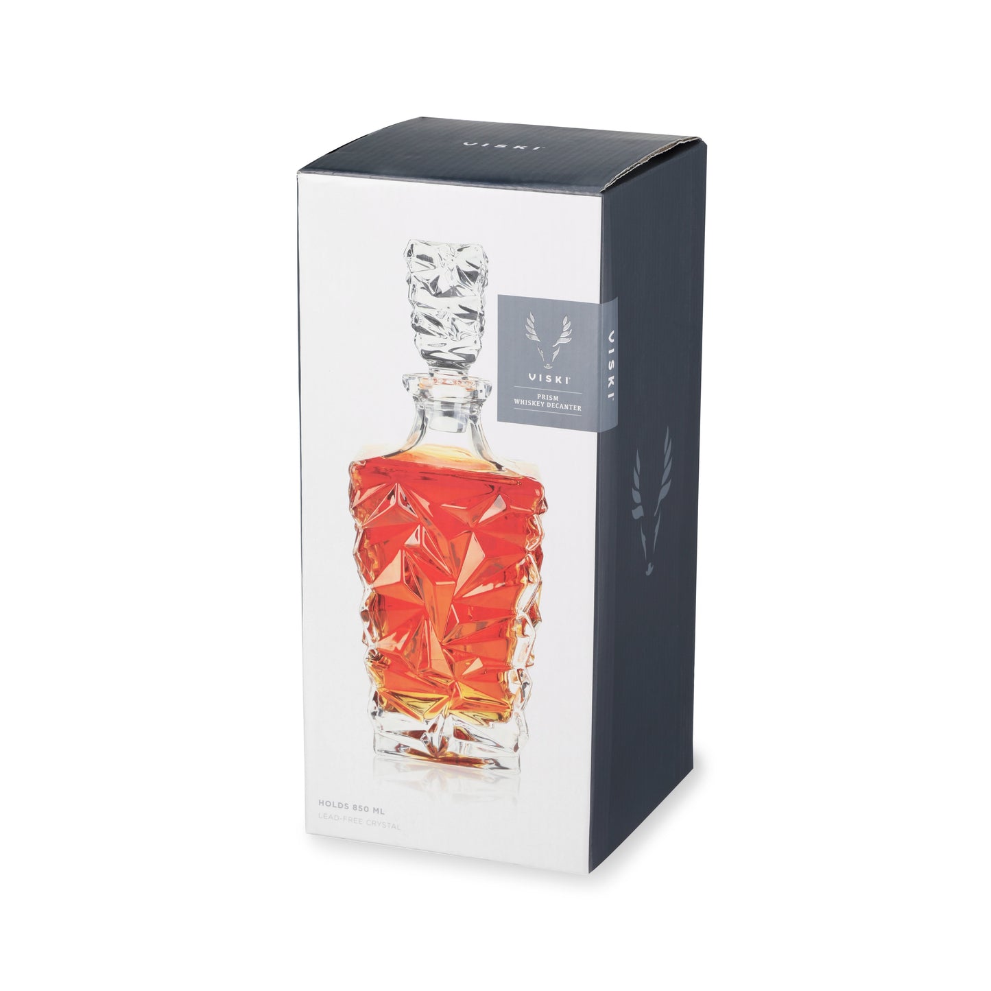 Prism Crystal Whiskey Decanter and a Stopper