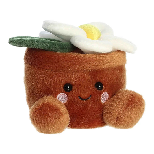 Junie Daisy Palm Pal Plush brown body with cupcake hat white frosting green leaf on Tampa Home & Garden Store
