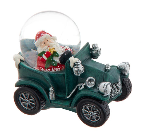 Santa In Car Water Globe - - Tampa Home & Garden Store
