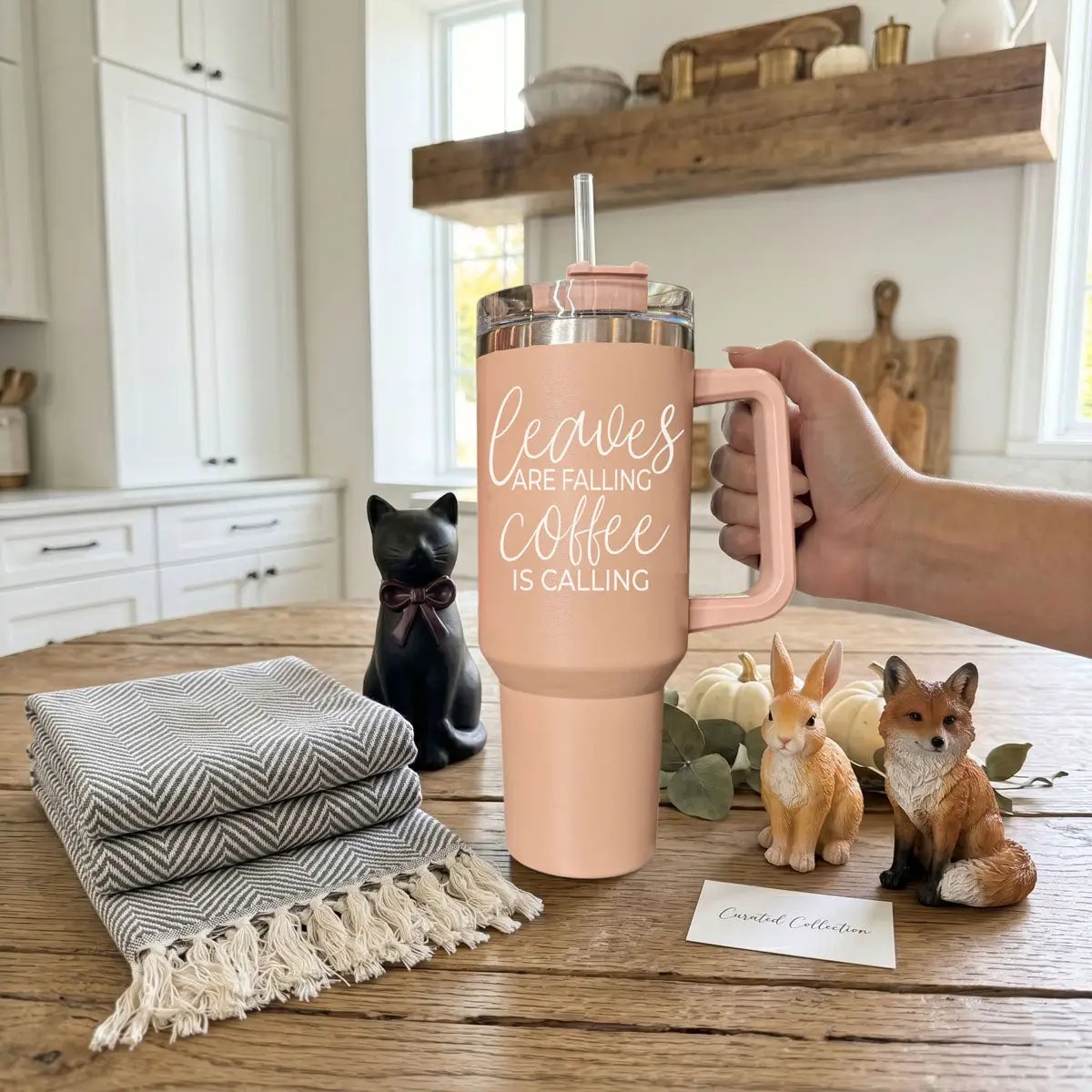 Leaves Falling 40oz Tumbler for Cozy Fall Vibes