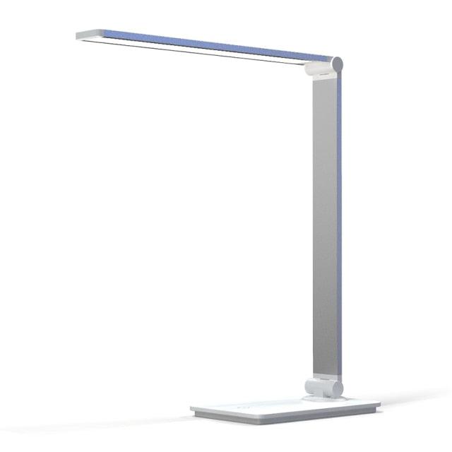 Stevvex LED desk lamp ST125160AYU with foldable rotatable arm and blue light bar touch switch on Tampa Home & Garden Store