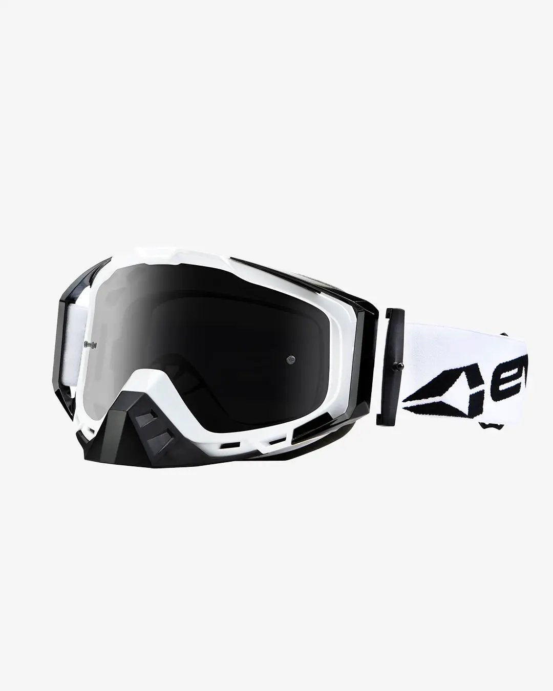 EVS Sports Legacy Pro Goggle with Clarity Lens, white frame, black lens, motorcycle goggles on Tampa Home & Garden Store