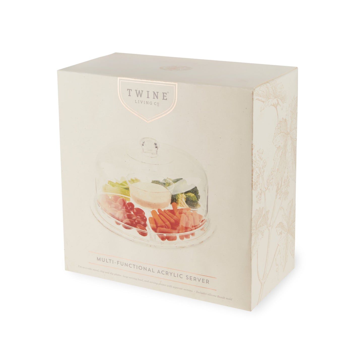 Four Piece Clear Acrylic Cake Stand and Platter