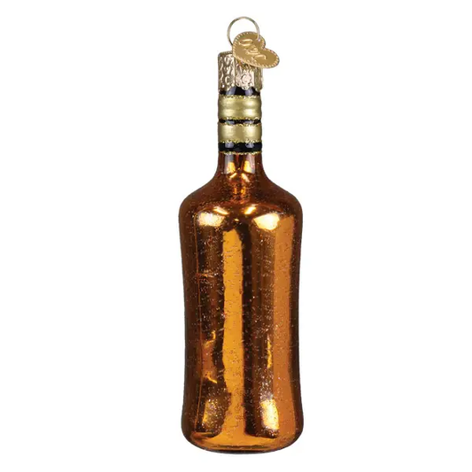 Caribou Rum glass ornament, copper-toned with cork stopper, by The Country Christmas Loft on Tampa Home & Garden Store