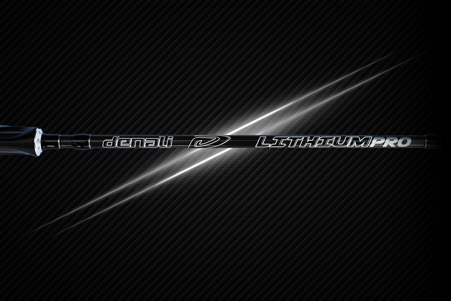 Lithium Pro Series rod by Denali, black with silver branding on Tampa Home & Garden Store