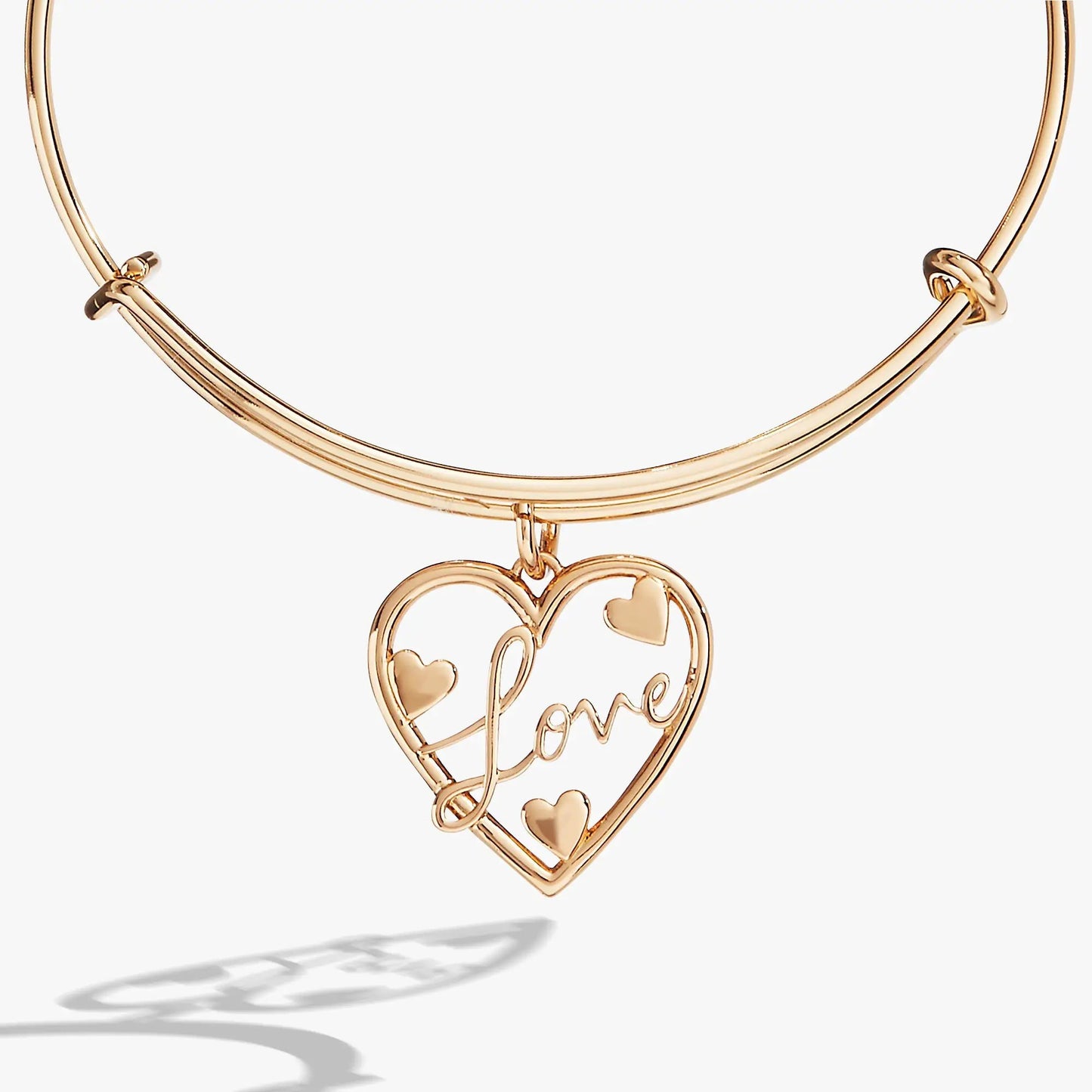 Love Script Heart Bangle Gift for Someone Special
