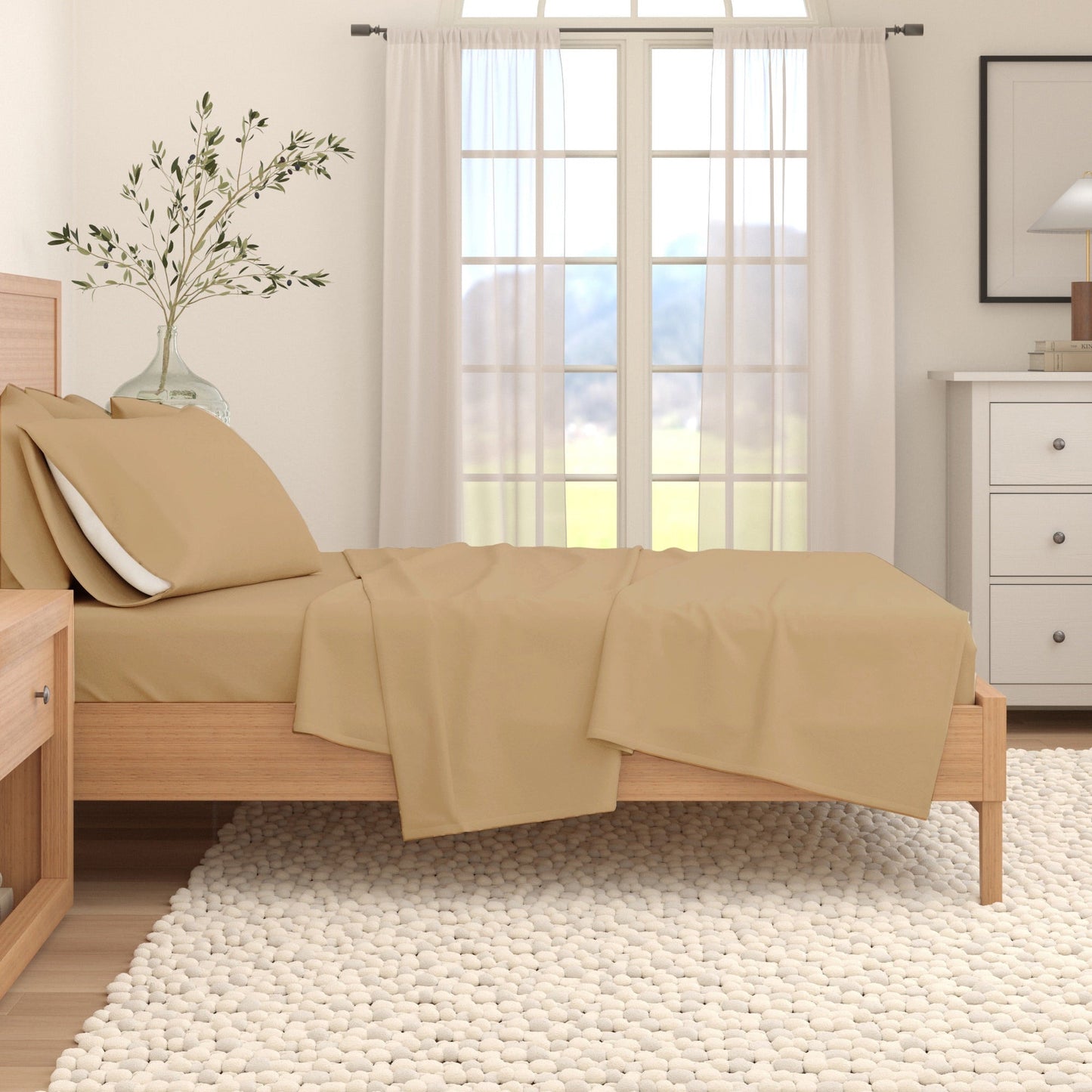 Soft and Natural Cotton Flannel Sheet Set