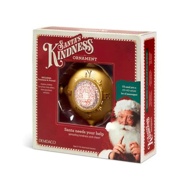 Santa's Kindness Ornament and Journal, gold ornament with journal, red packaging by The Country Christmas Loft on Tampa Home & Garden Store