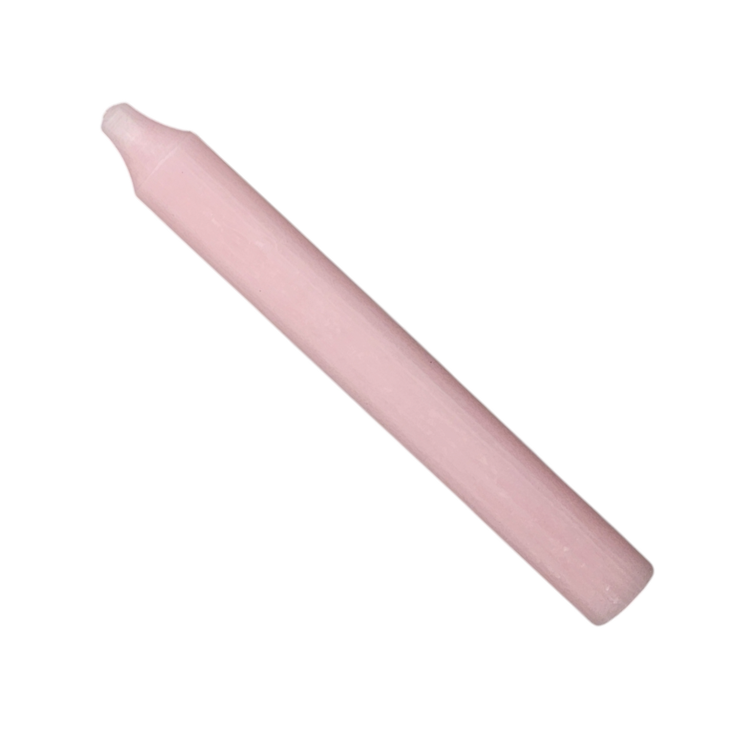 Bougie de table rustique conique - 18 cm rose clair