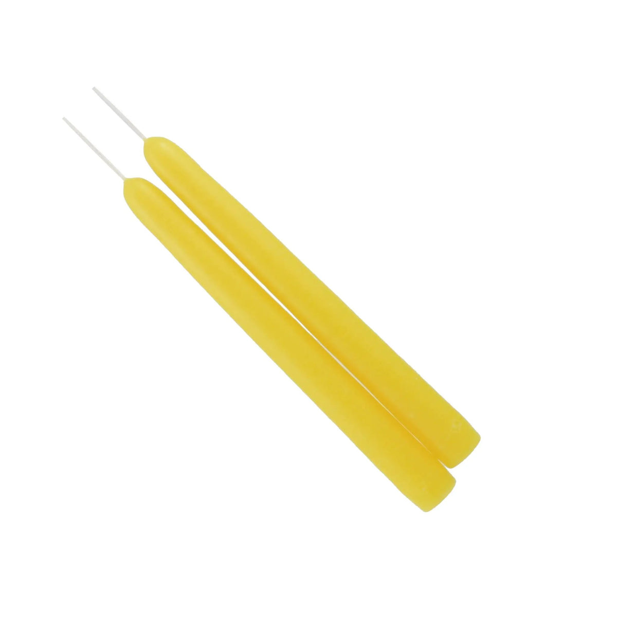 Mole Hollow Taper Pair Candles, sun yellow, 2-pack on Tampa Home & Garden Store
