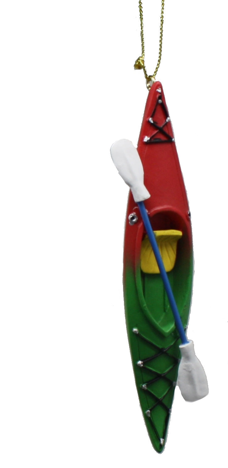 Ornement de kayak en résine de 12,7 cm (5 pouces) - Vert