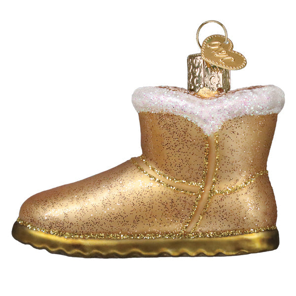 Adorno de bota de piel de oveja