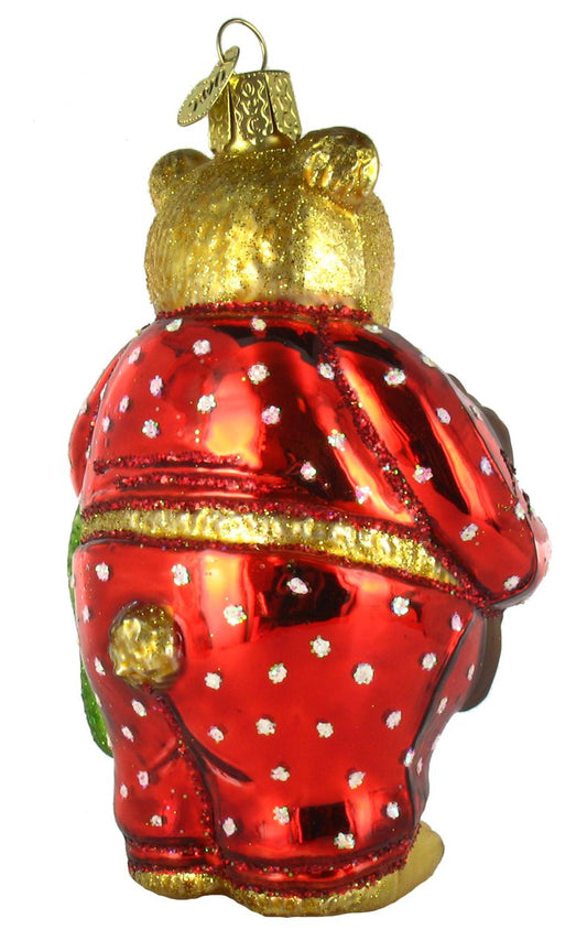 Sleepy Bear Glass Ornament - Tampa Home & Garden Store