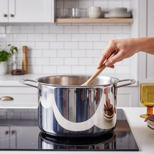 5-Ply stainless steel stock pot with lid 7-Qt Alva Cookware on Tampa Home & Garden Store