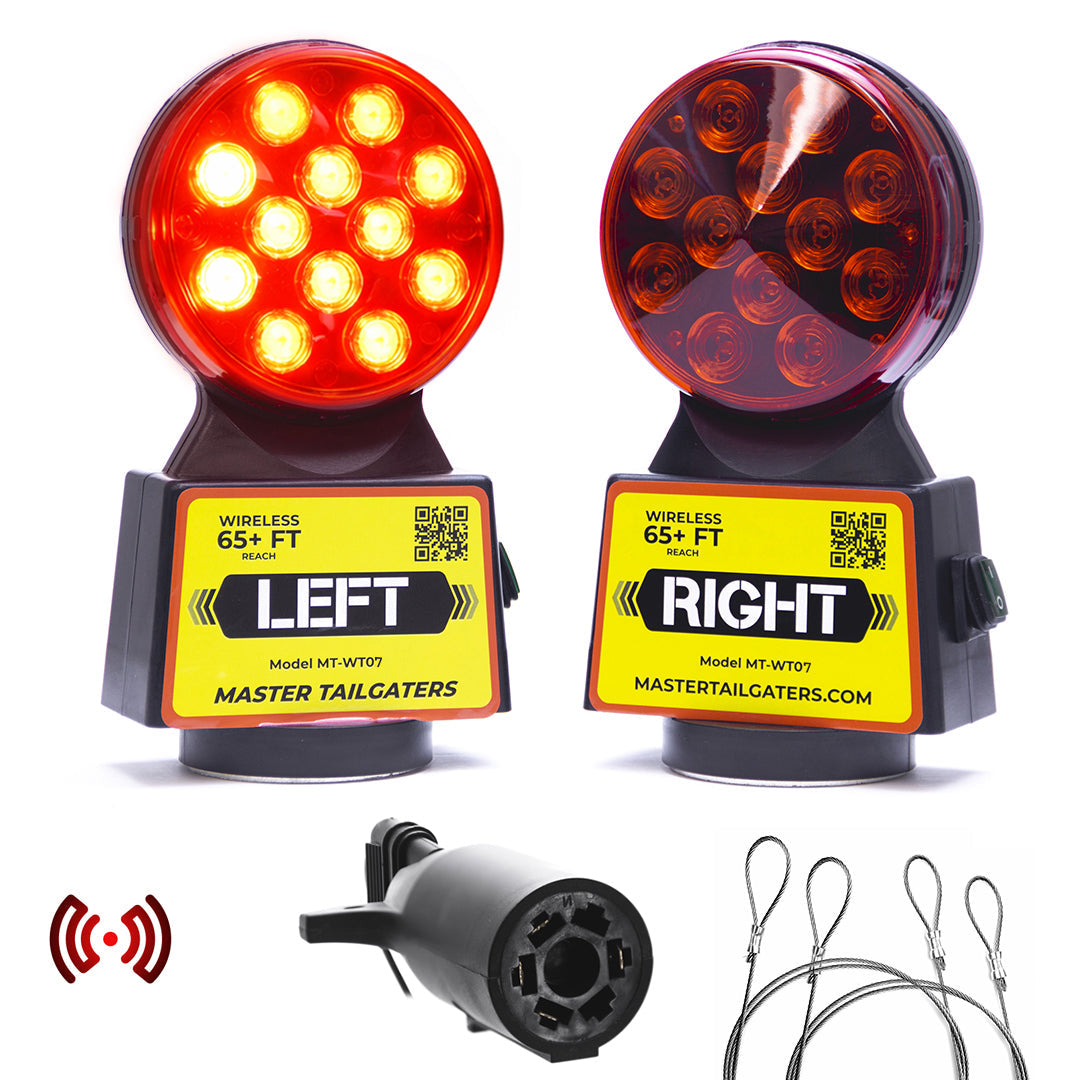 Wireless Magnetic Trailer Tow Lights Left & Right by Master Tailgaters, 65+ ft reach on Tampa Home & Garden Store