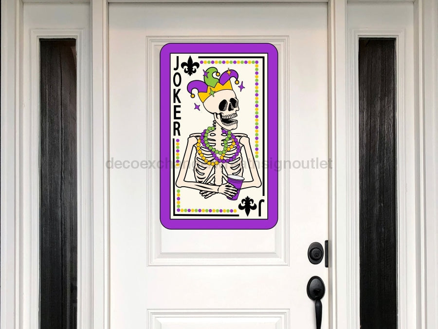 Letrero de Mardi Gras, Letrero de Luisiana, letrero de madera, Colgante de puerta, DECOE-W-180, Letrero de guirnalda de 11"