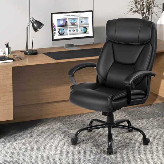 Massage Executive Chair black leather with 6 vibrating points DirectDeals on Tampa Home & Garden Store