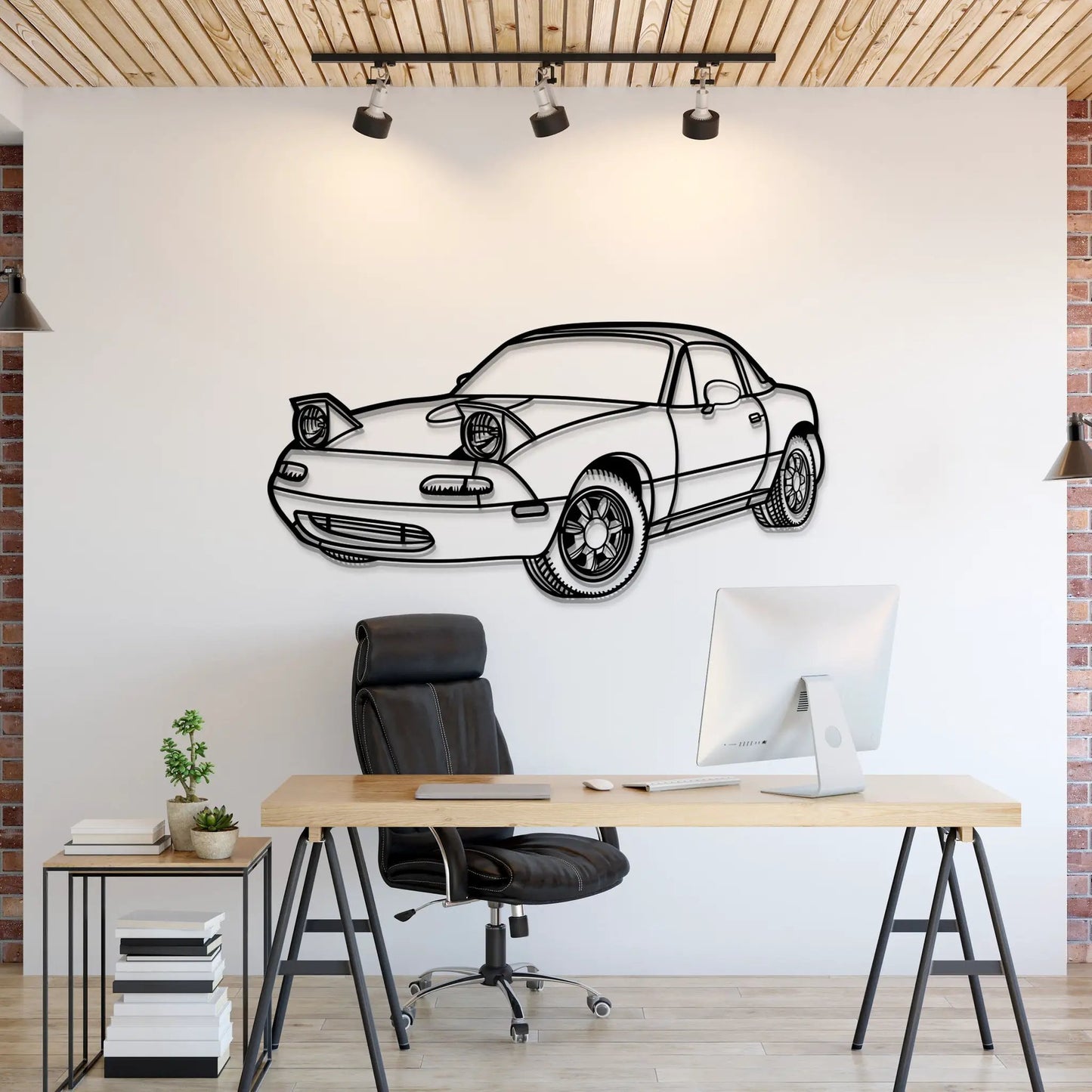 1991 Miata MX-5 perspective metal wall art by Modello Turbo on Tampa Home & Garden Store