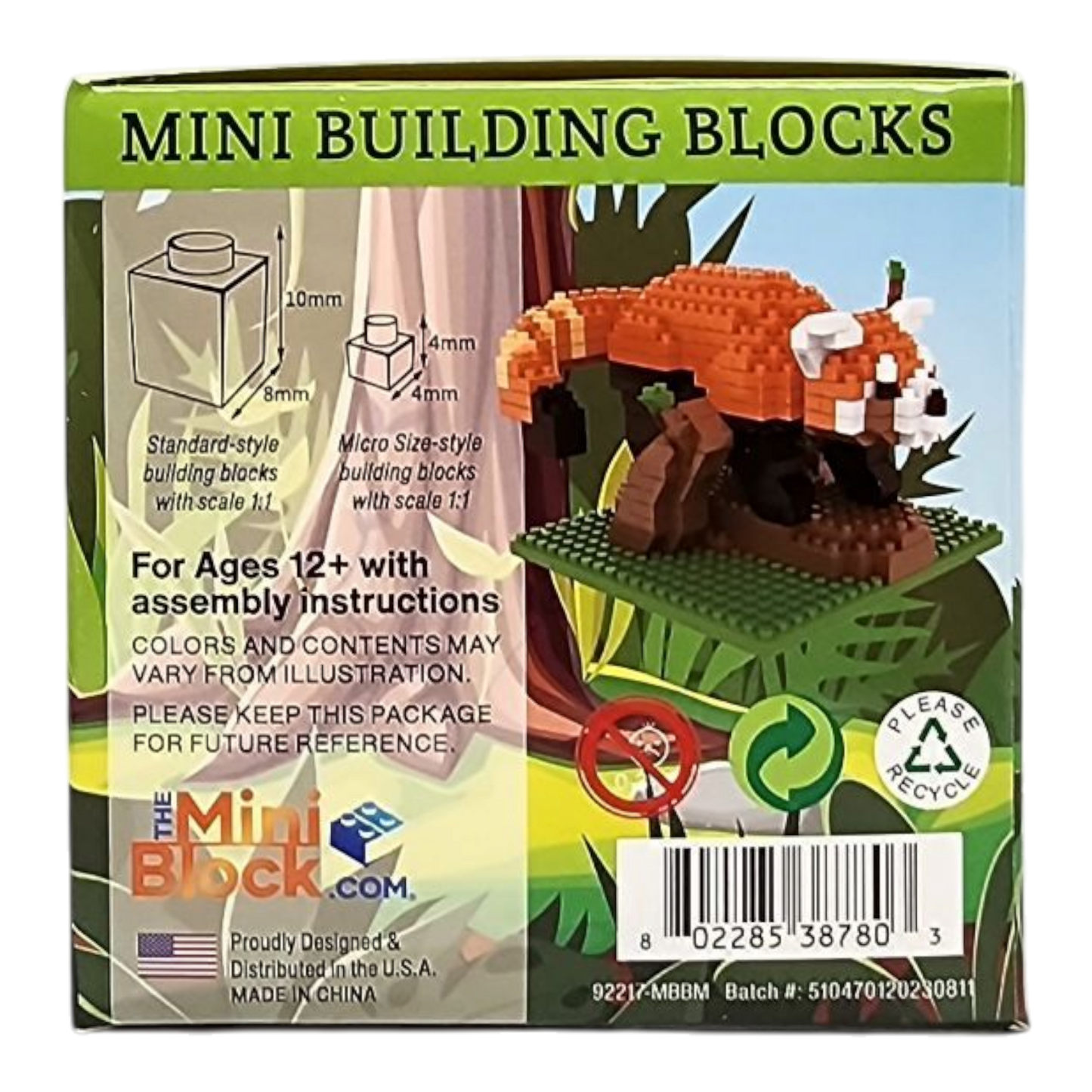 Mini Building Blocks Red Panda Kit brick-built panda model forest by Country Christmas Loft on Tampa Home & Garden Store