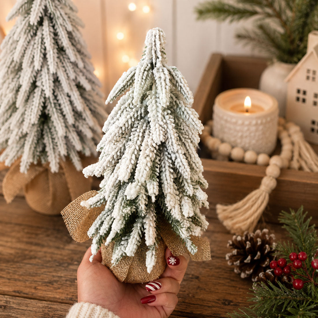 Sapins de Noël enneigés NOUVEAU