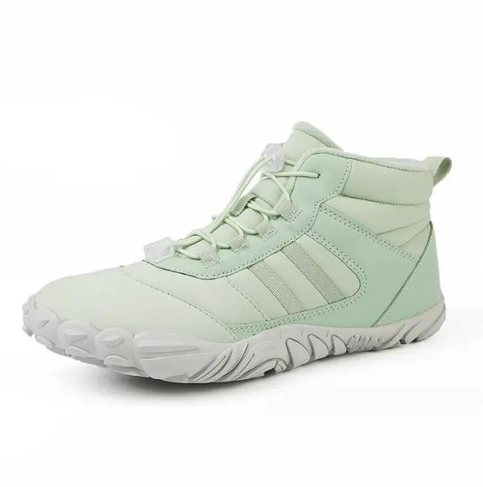 Zapatos de algodón para pareja, para hombre y mujer, para exteriores, antideslizantes y resistentes al desgaste, botas altas cálidas con lana, resistentes al frío, para senderismo