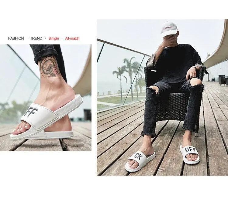 Men Slippers Non Slip Bath House Shoes Quick Dry