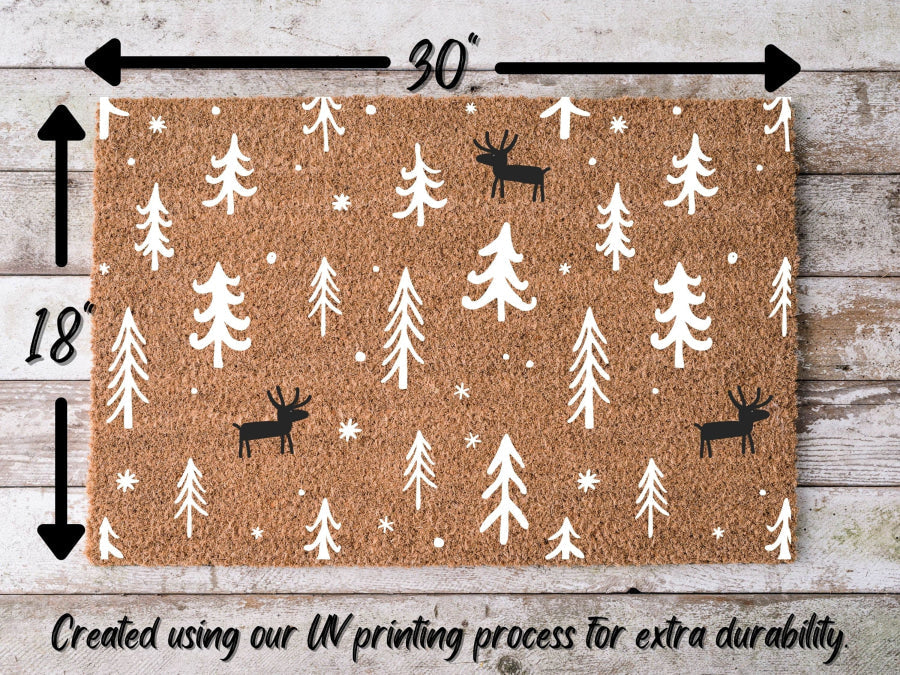 Felpudo navideño | Felpudo navideño | Decoración de invierno | Felpudo de bienvenida | Felpudo festivo | Decoración de invierno | Regalo de Navidad