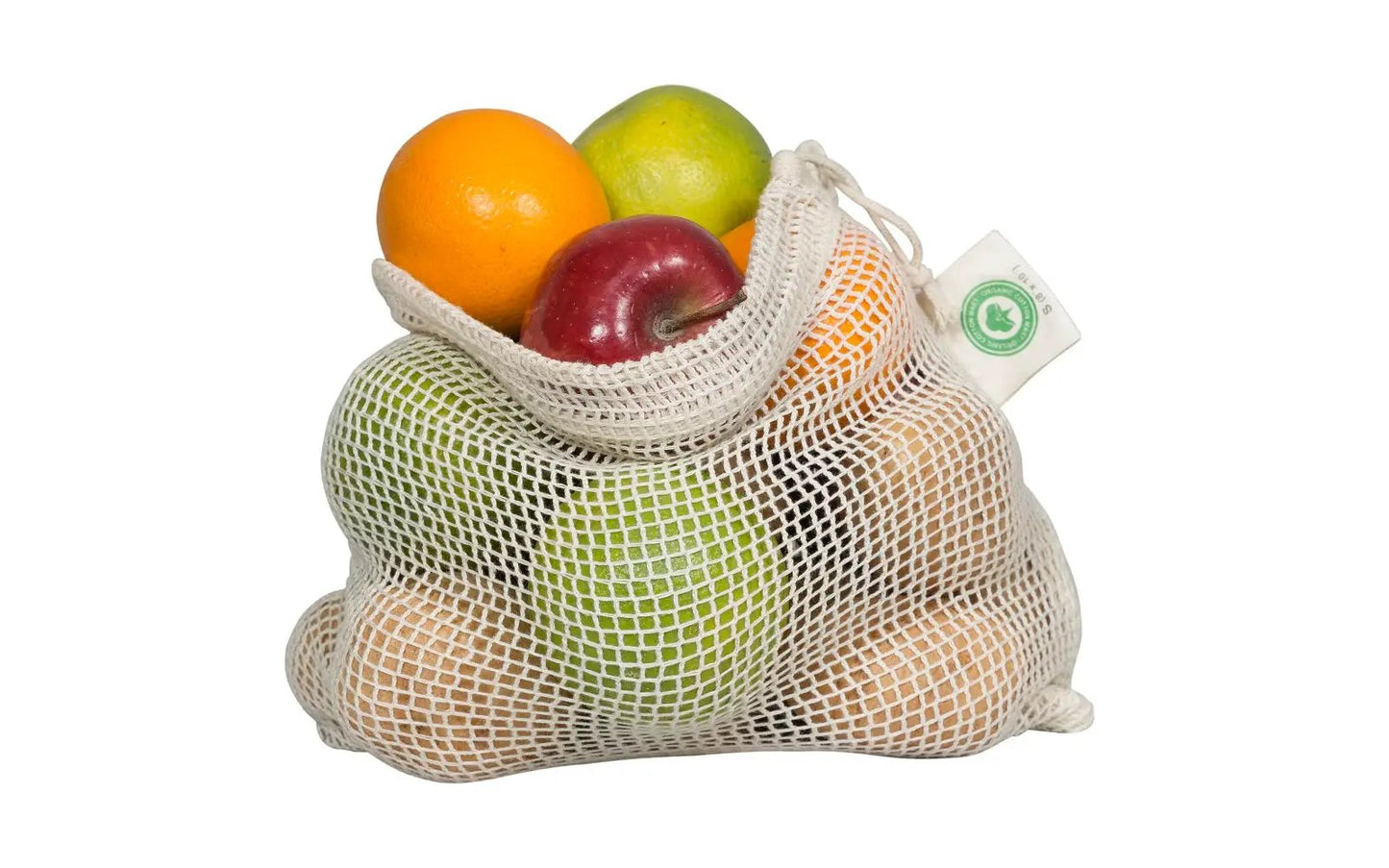 Organic Cotton Mesh Produce Bags and Reusable