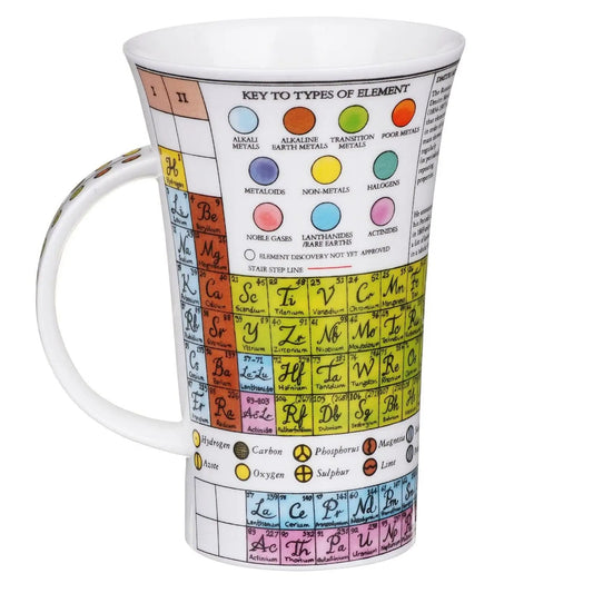 Periodic Table fine bone china mug Glencoe style with colorful element grid on Tampa Home & Garden Store