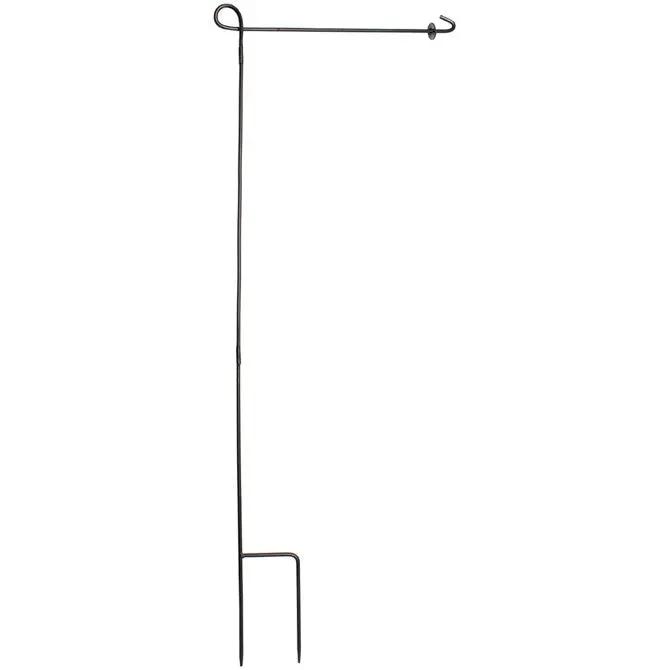 Three piece decorative garden stake set, 40 inch tall, black powder-coated metal on Tampa Home & Garden Store