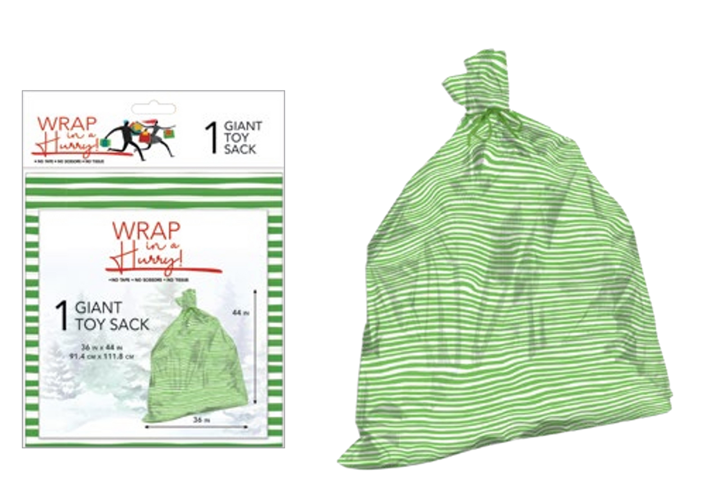Sac à jouets géant Wrap In A Hurry - Rayures elfiques