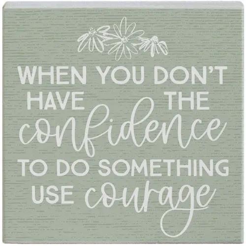 Small Talks Sign decorative plaque with inspirational quote on sage green background on Tampa Home & Garden Store
