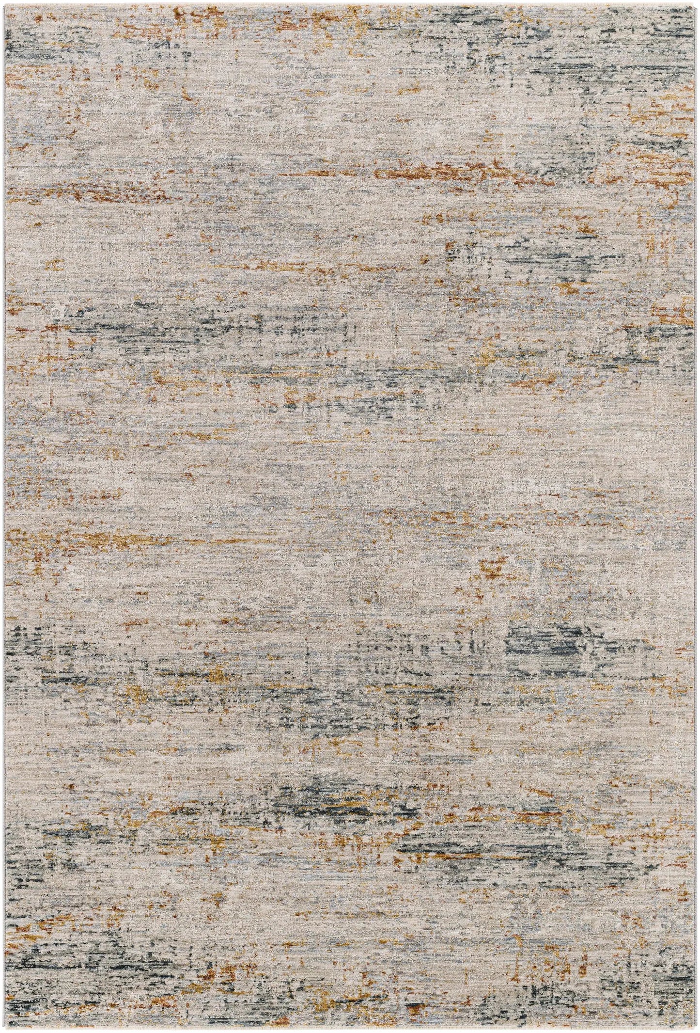 Midhurst Luxe Rug in teal and gray with beige distressed pattern by Boutique Rugs on Tampa Home & Garden Store