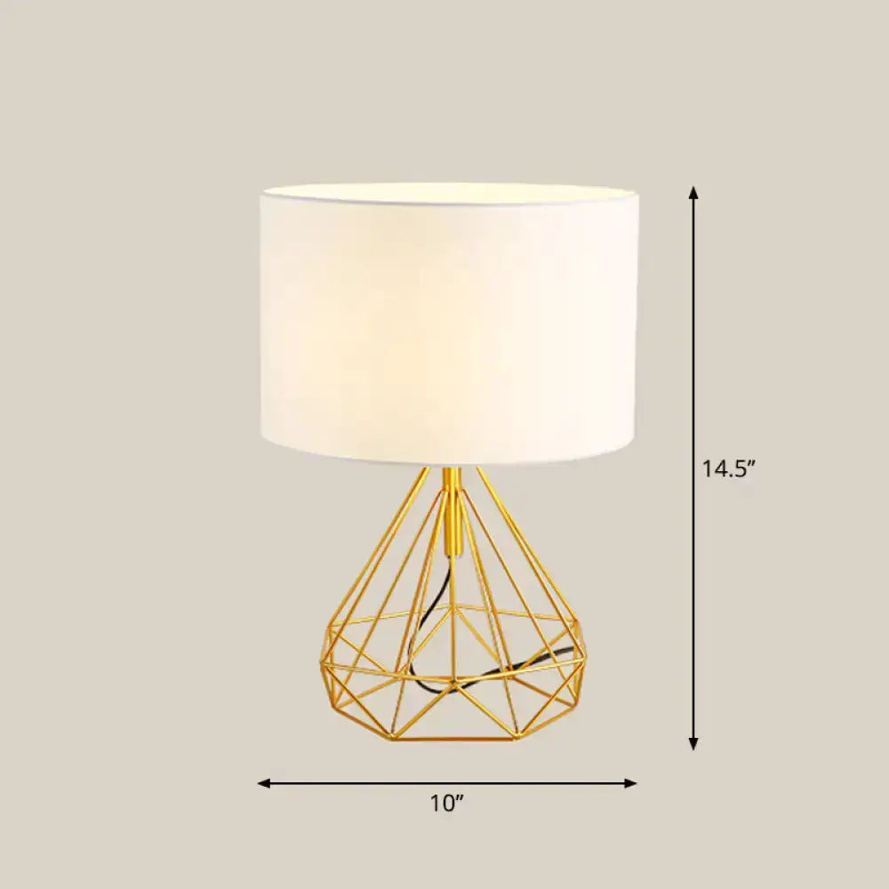 Minimalist Black and Brown Geometric Table Lamp